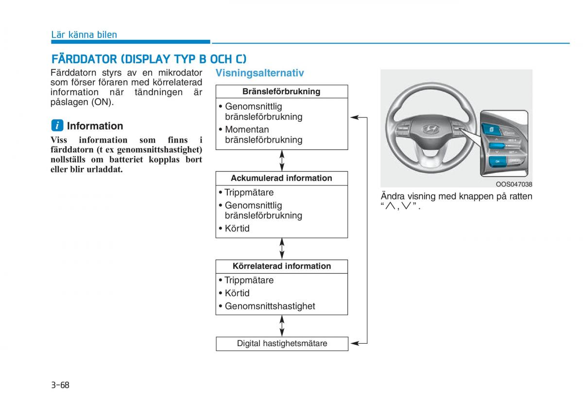 Hyundai Kona instruktionsbok / page 133