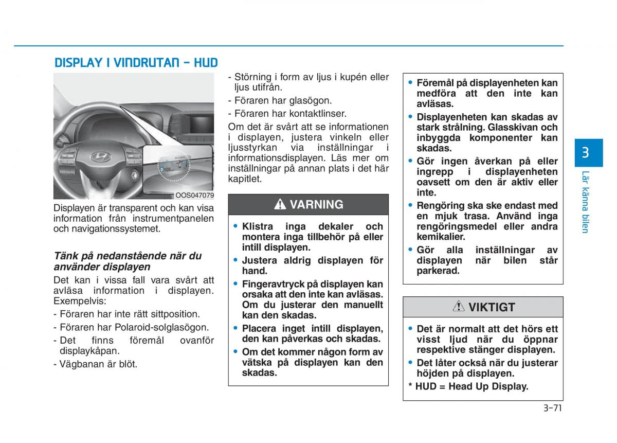 Hyundai Kona instruktionsbok / page 136