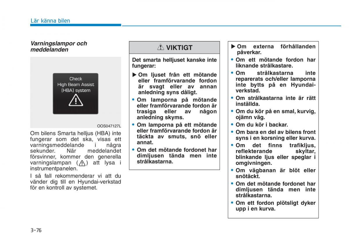 Hyundai Kona instruktionsbok / page 141