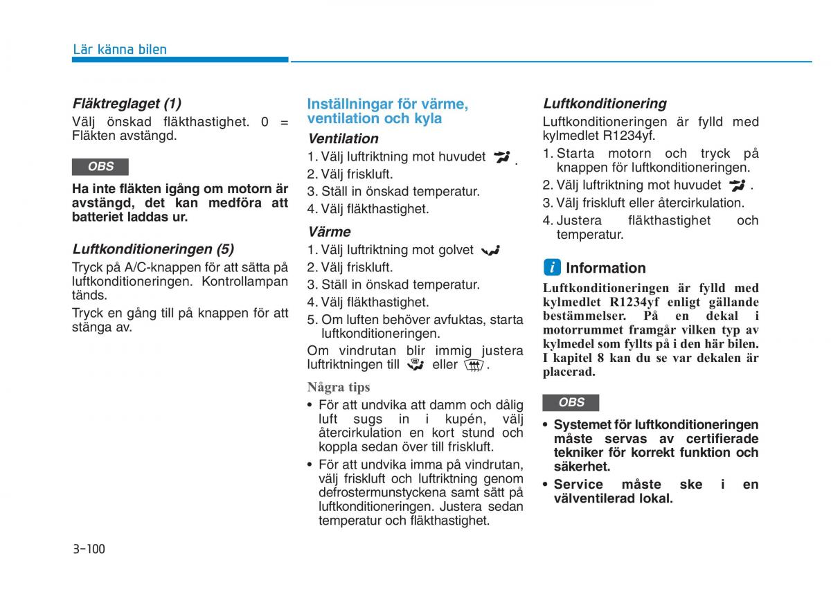 Hyundai Kona instruktionsbok / page 165