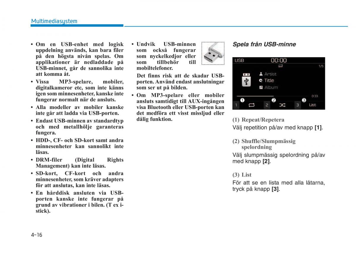 Hyundai Kona instruktionsbok / page 203