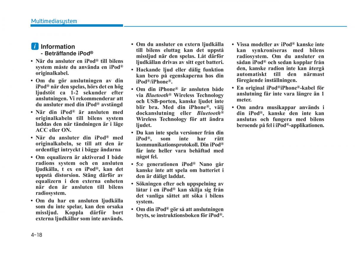 Hyundai Kona instruktionsbok / page 205