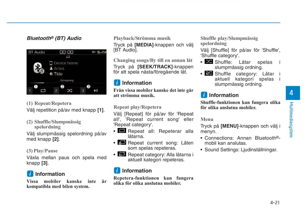 Hyundai Kona instruktionsbok / page 208