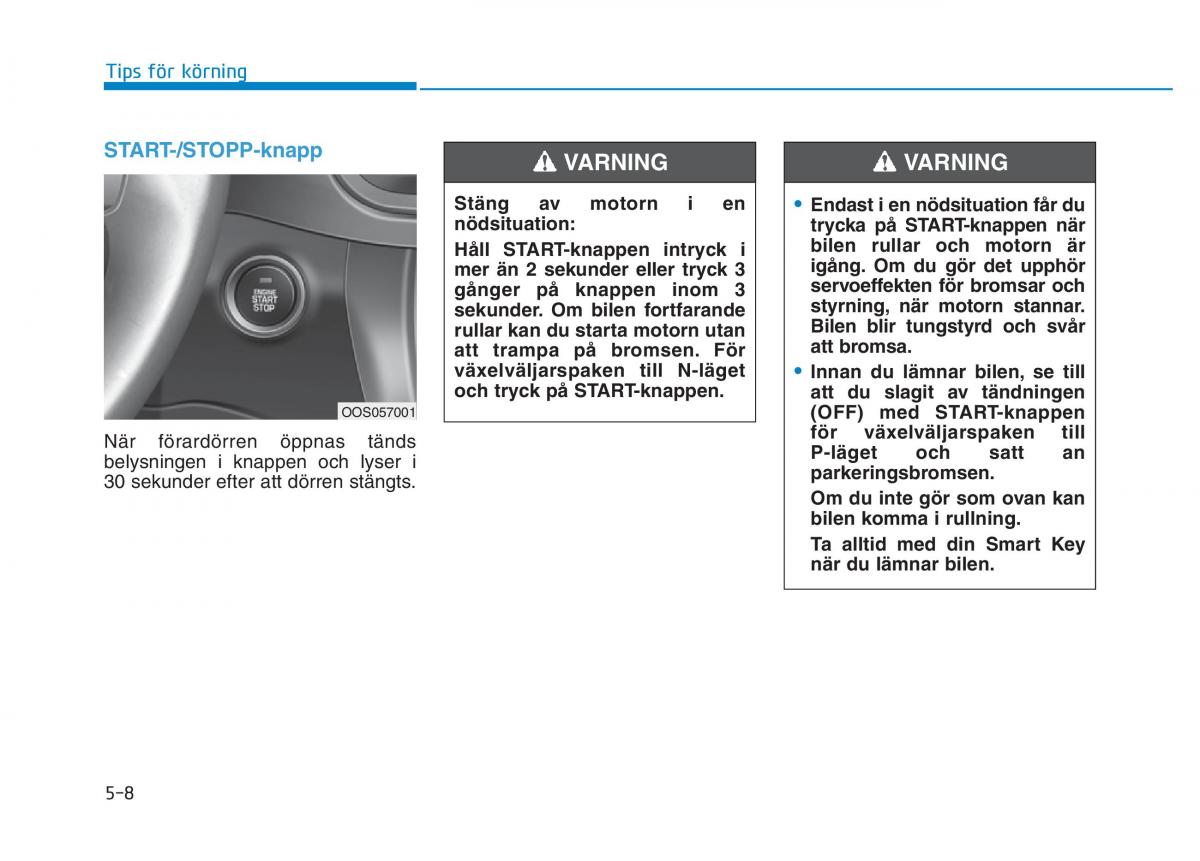 Hyundai Kona instruktionsbok / page 225