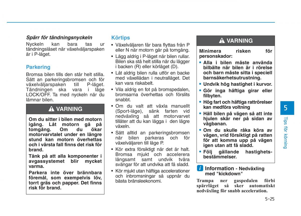 Hyundai Kona instruktionsbok / page 242