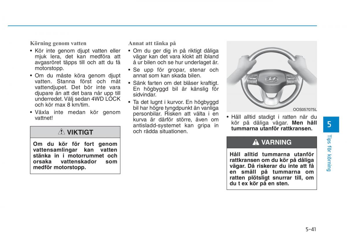 Hyundai Kona instruktionsbok / page 258