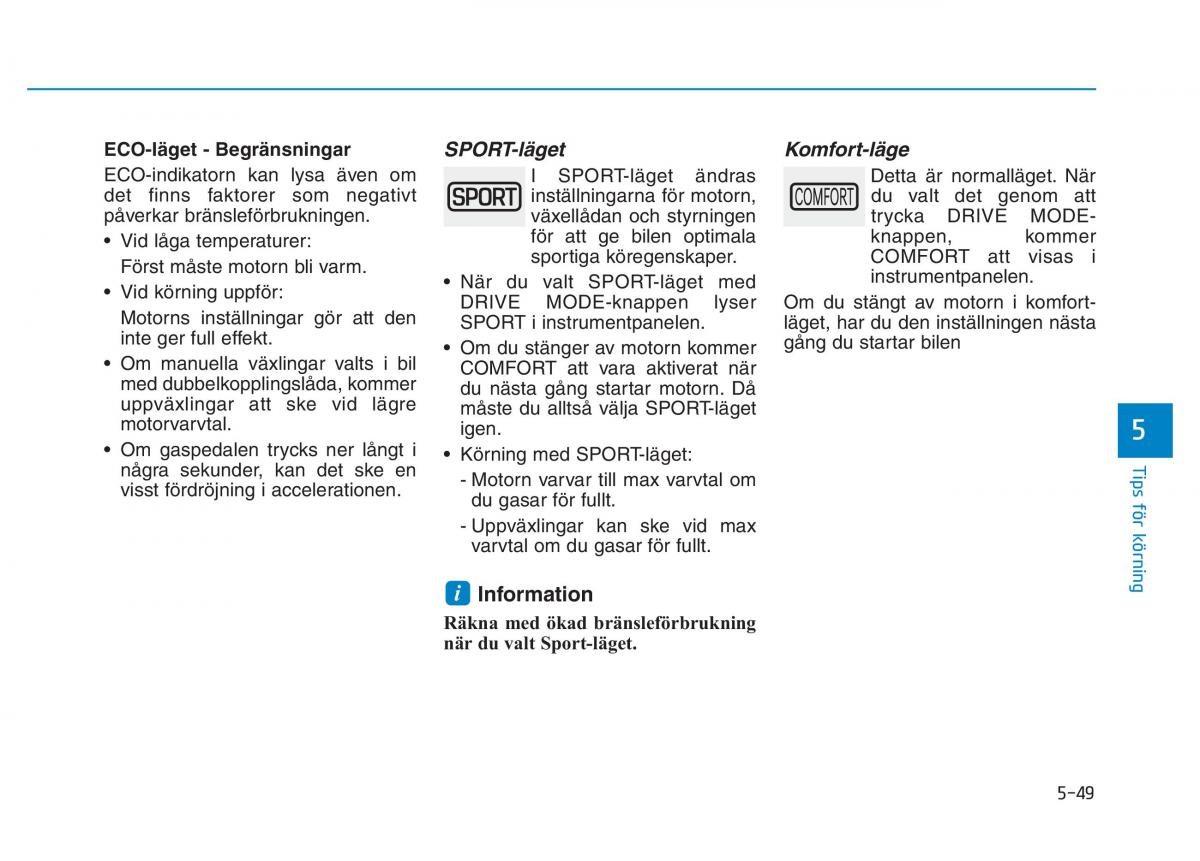 Hyundai Kona instruktionsbok / page 266