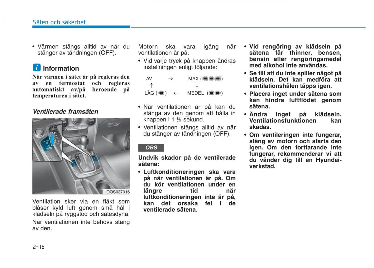 Hyundai Kona instruktionsbok / page 31