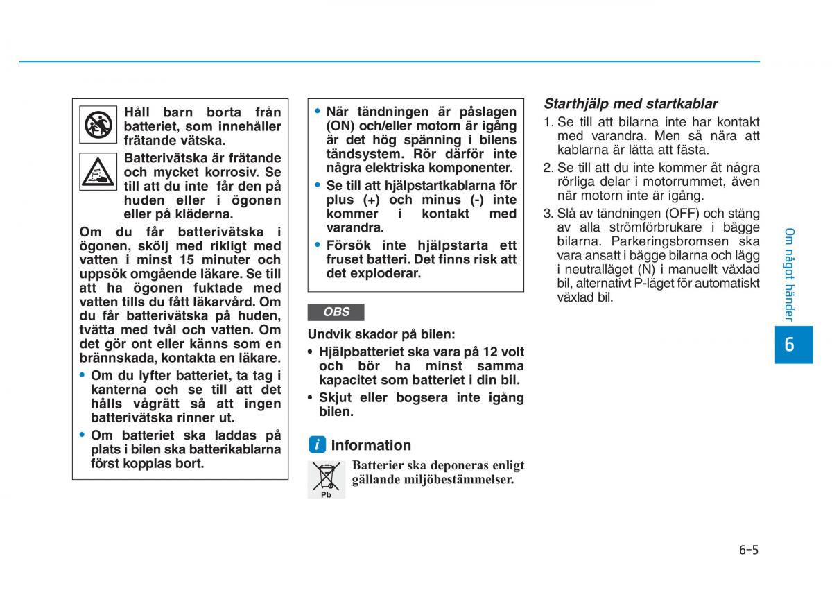 Hyundai Kona instruktionsbok / page 321