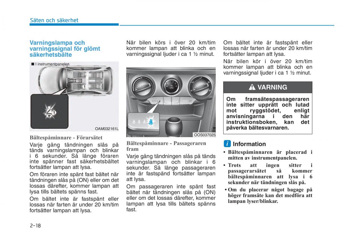 Hyundai Kona instruktionsbok / page 33