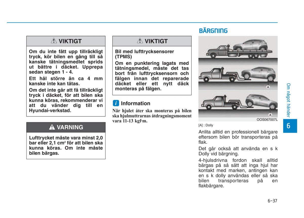 Hyundai Kona instruktionsbok / page 353