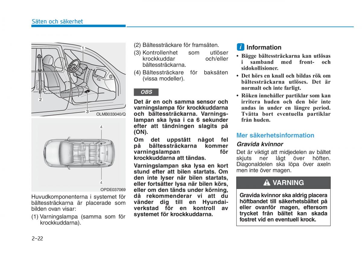 Hyundai Kona instruktionsbok / page 37