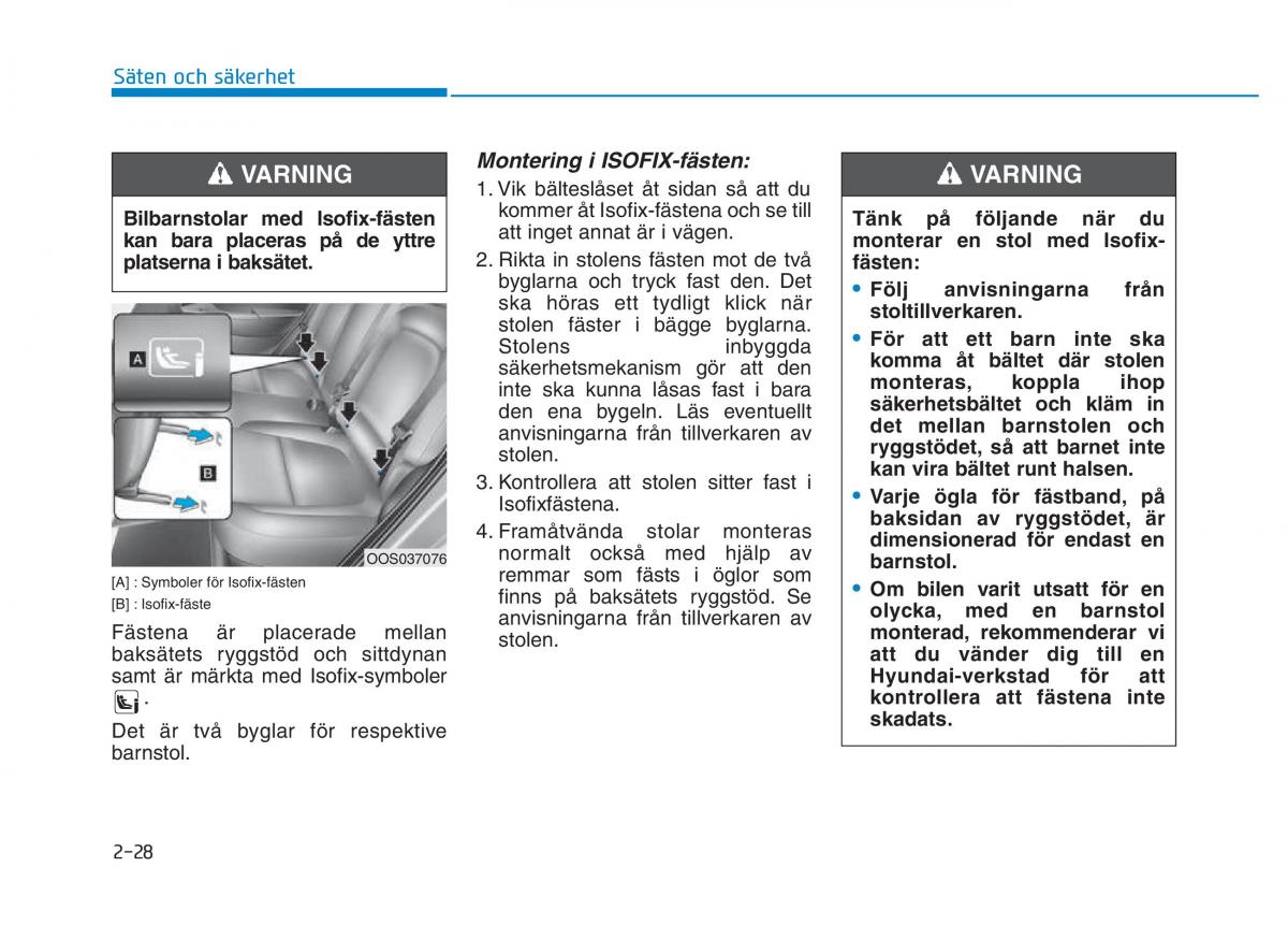 Hyundai Kona instruktionsbok / page 43