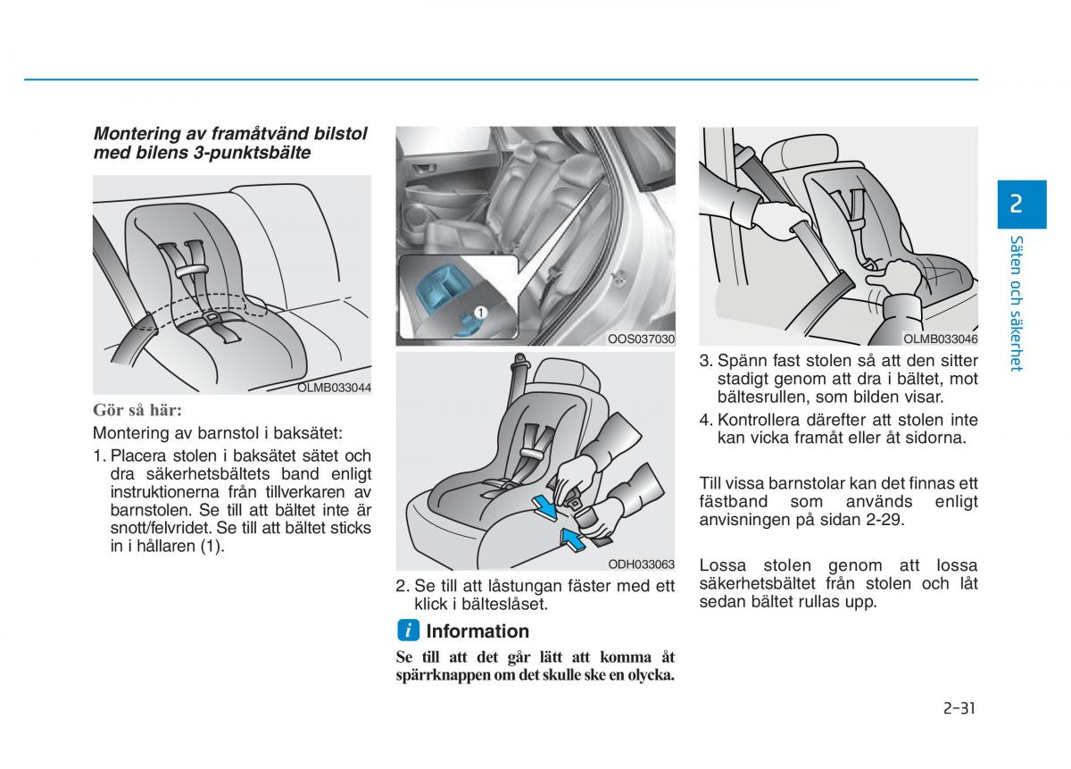 Hyundai Kona instruktionsbok / page 46