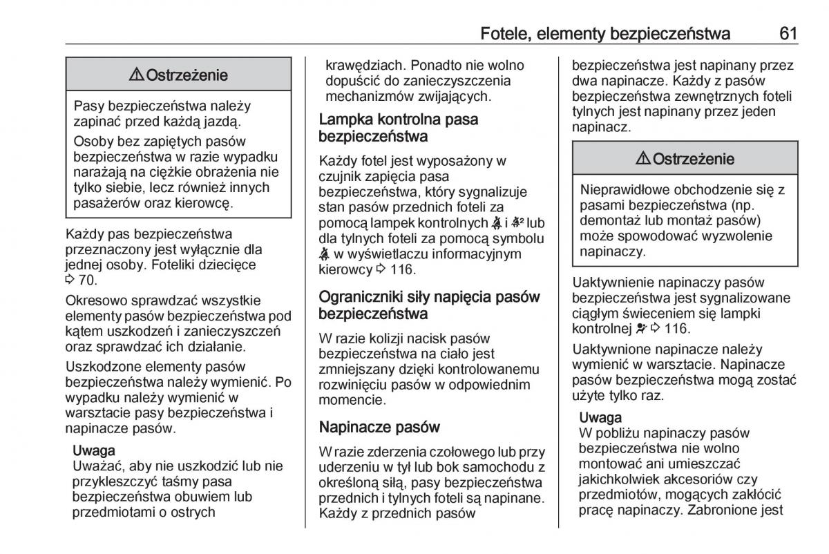 Opel Astra K V 5 instrukcja obslugi / page 63