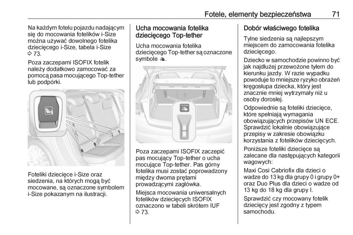 Opel Astra K V 5 instrukcja obslugi / page 73