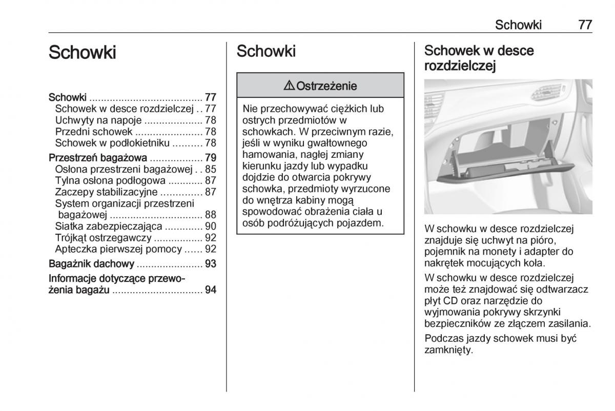 Opel Astra K V 5 instrukcja obslugi / page 79