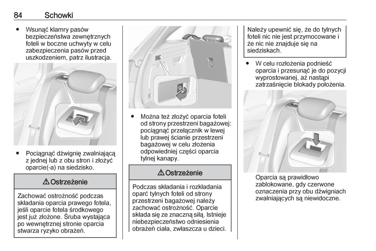 Opel Astra K V 5 instrukcja obslugi / page 86