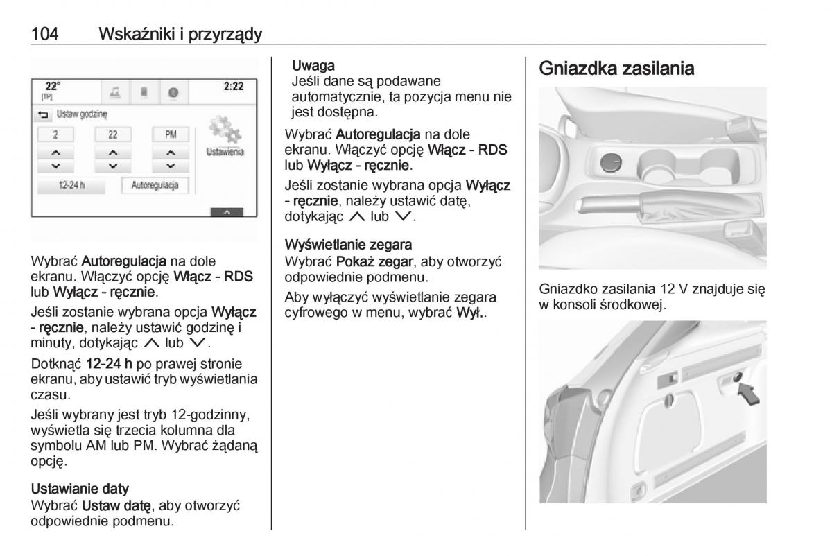 Opel Astra K V 5 instrukcja obslugi / page 106