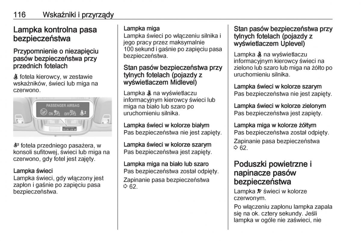 Opel Astra K V 5 instrukcja obslugi / page 118