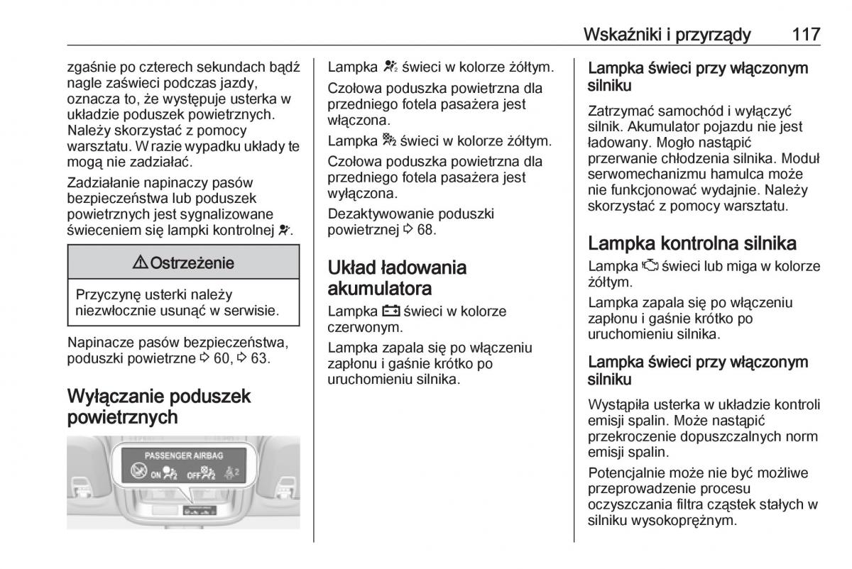 Opel Astra K V 5 instrukcja obslugi / page 119