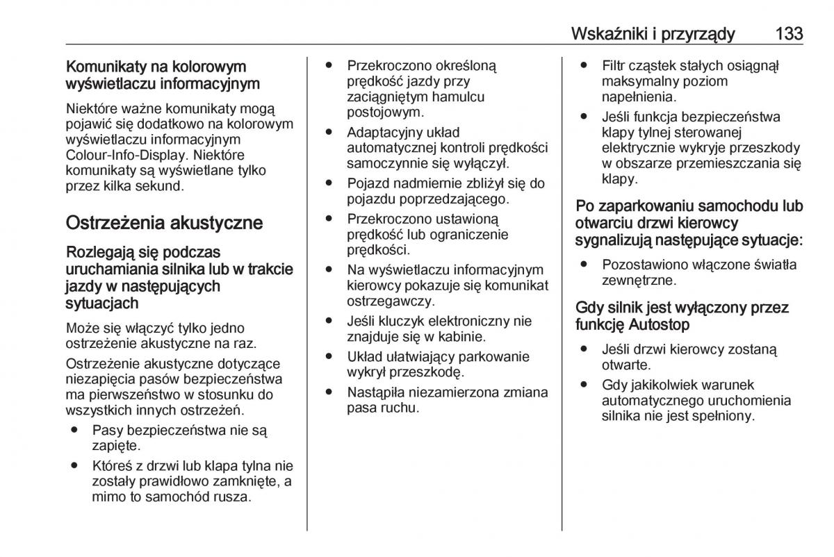 Opel Astra K V 5 instrukcja obslugi / page 135