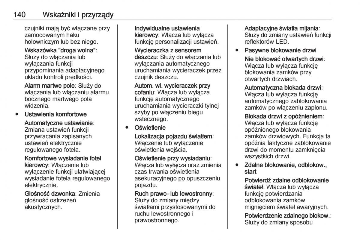 Opel Astra K V 5 instrukcja obslugi / page 142