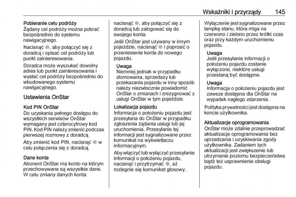 Opel Astra K V 5 instrukcja obslugi / page 147