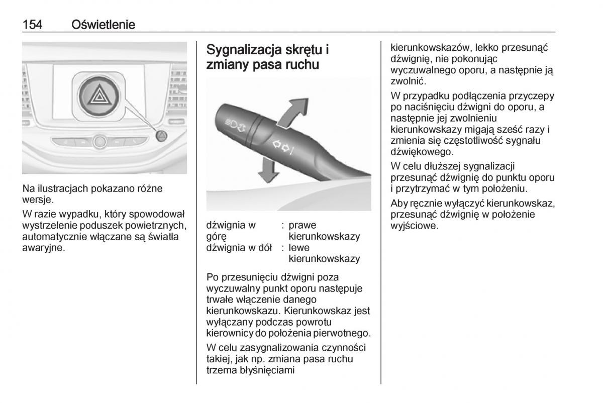 Opel Astra K V 5 instrukcja obslugi / page 156