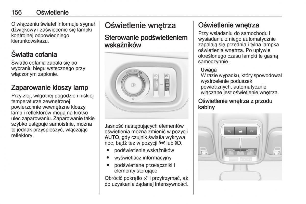 Opel Astra K V 5 instrukcja obslugi / page 158