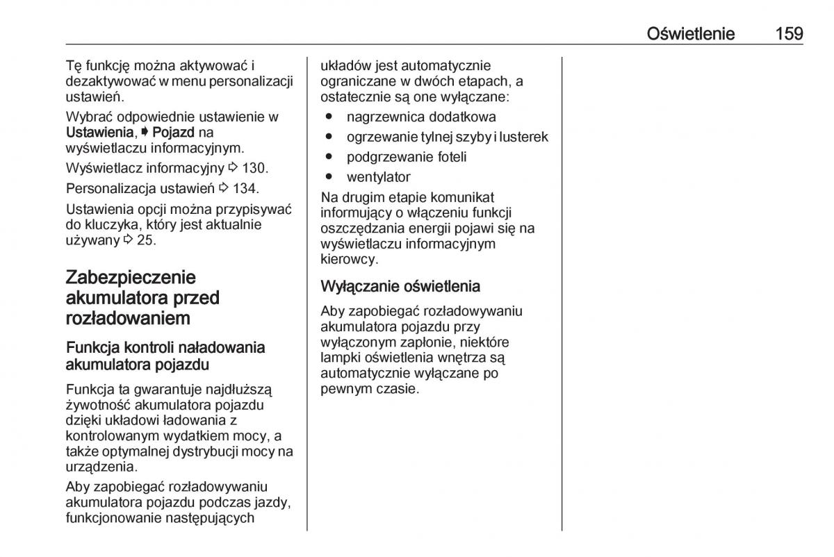 Opel Astra K V 5 instrukcja obslugi / page 161