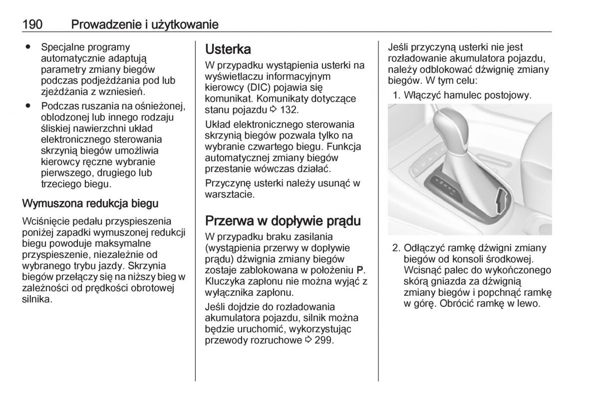 Opel Astra K V 5 instrukcja obslugi / page 192