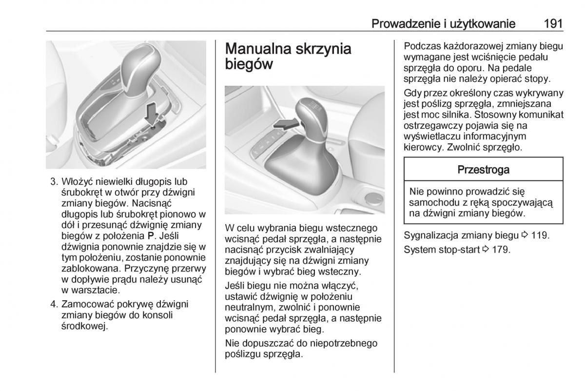 Opel Astra K V 5 instrukcja obslugi / page 193