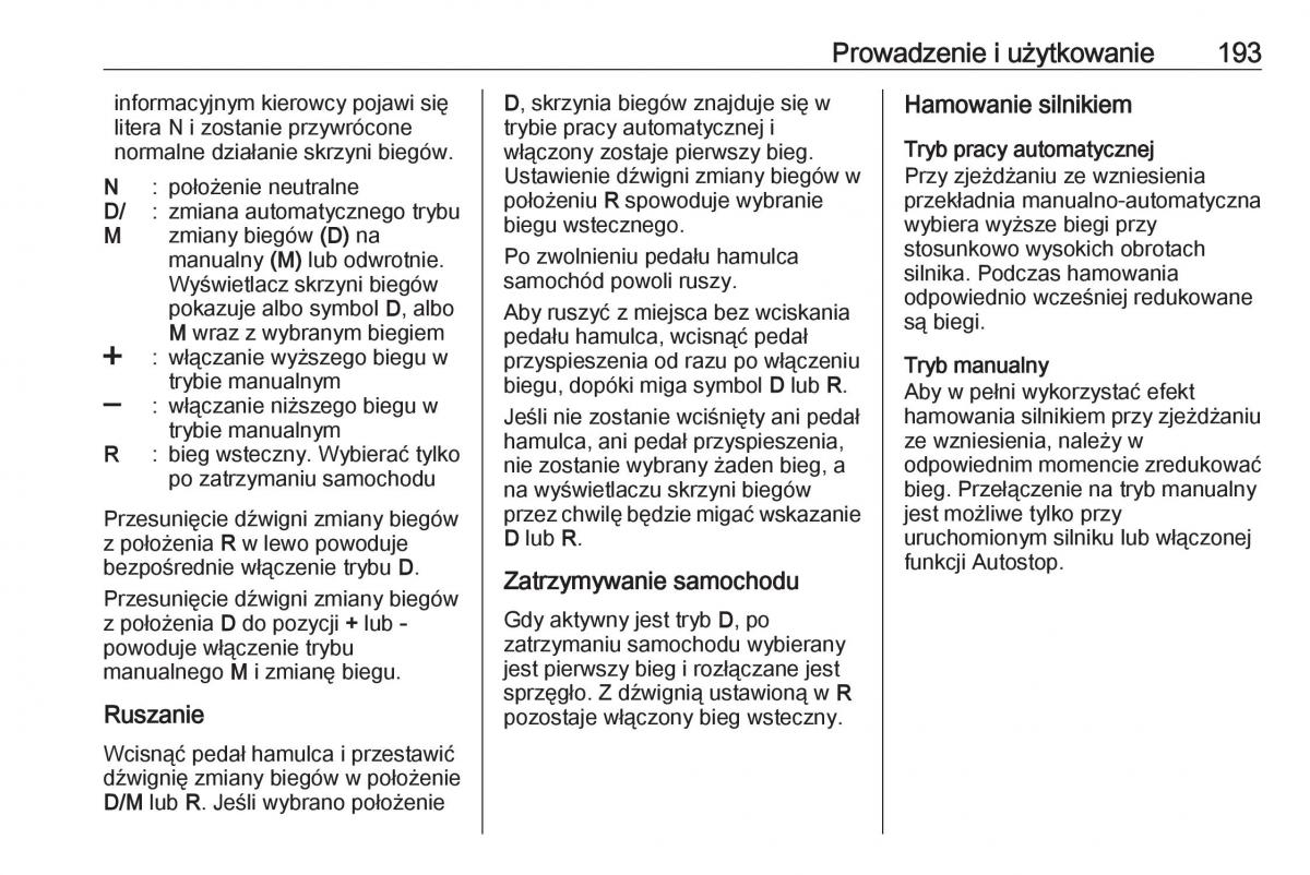 Opel Astra K V 5 instrukcja obslugi / page 195