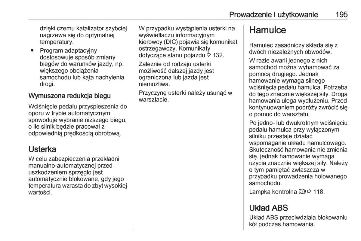 Opel Astra K V 5 instrukcja obslugi / page 197