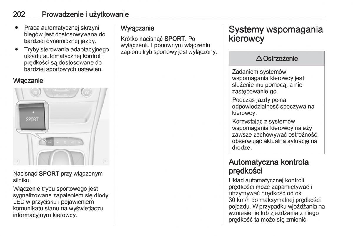 Opel Astra K V 5 instrukcja obslugi / page 204