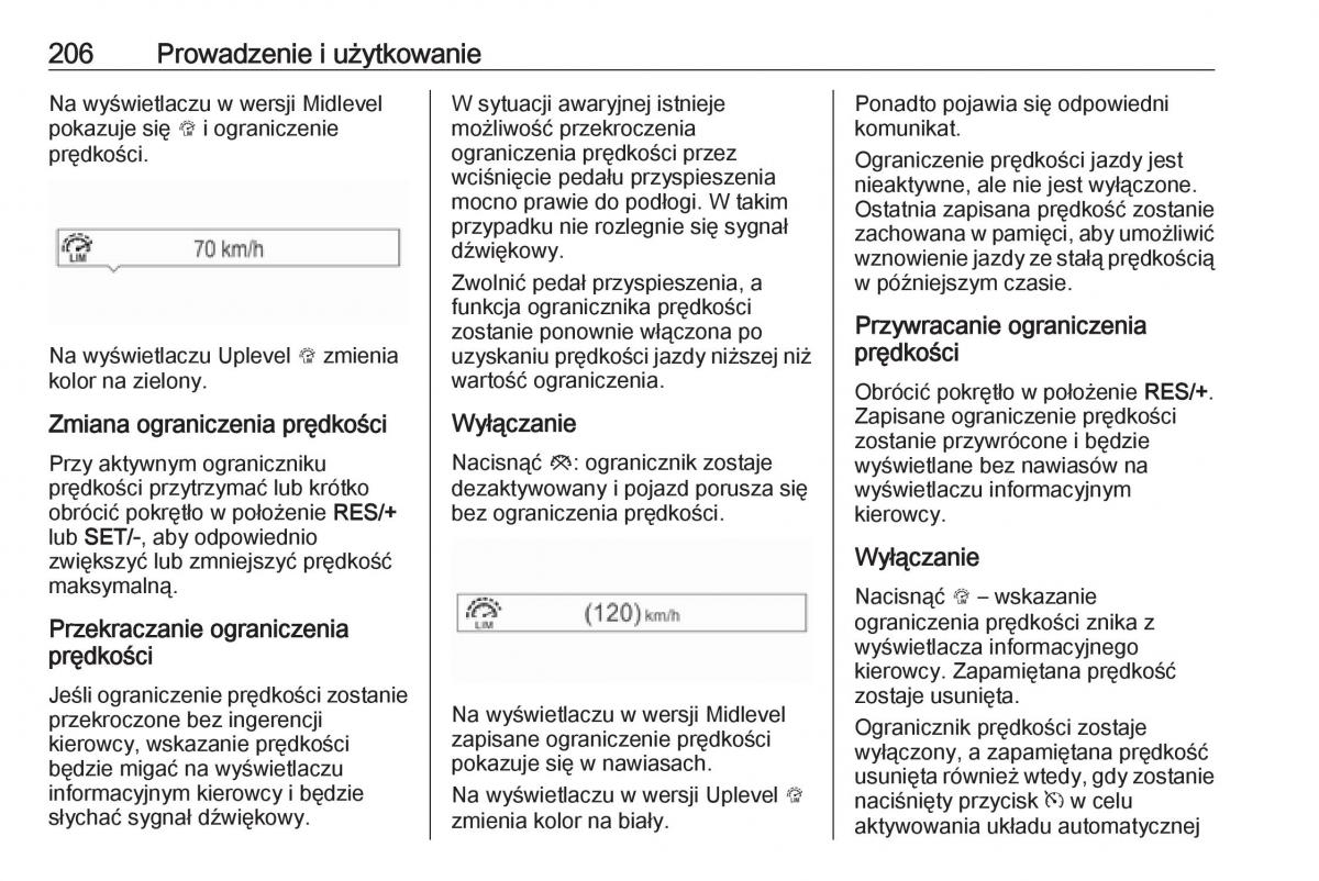 Opel Astra K V 5 instrukcja obslugi / page 208