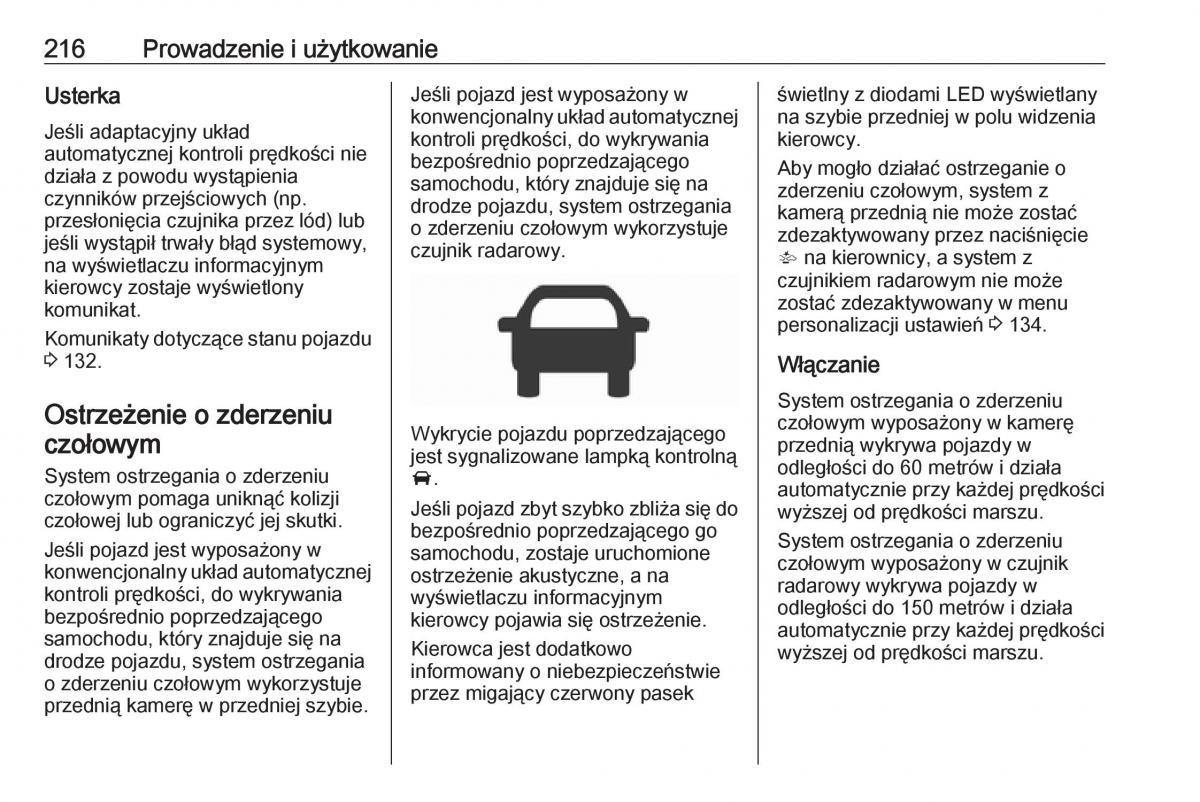 Opel Astra K V 5 instrukcja obslugi / page 218