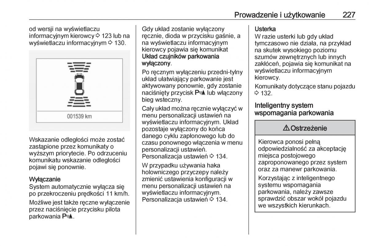 Opel Astra K V 5 instrukcja obslugi / page 229