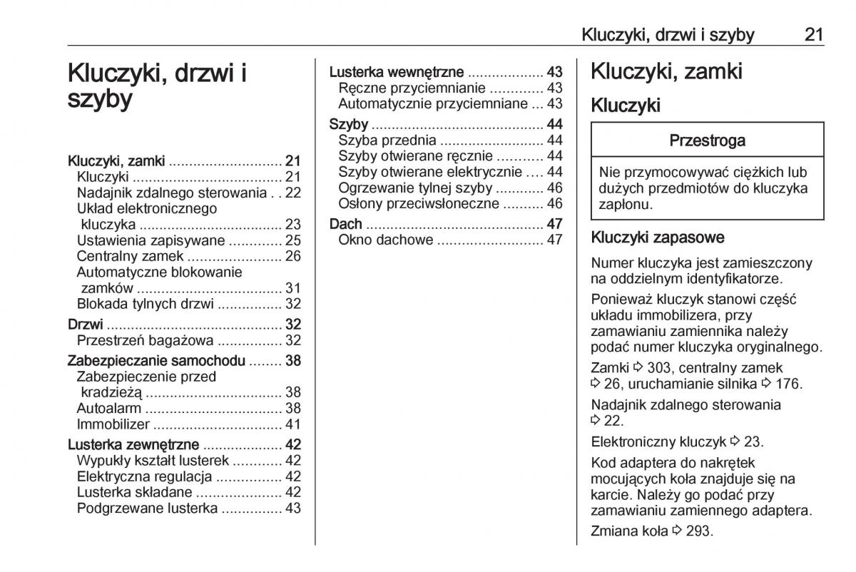 Opel Astra K V 5 instrukcja obslugi / page 23