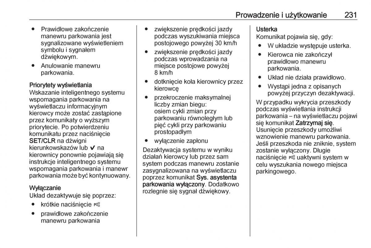 Opel Astra K V 5 instrukcja obslugi / page 233