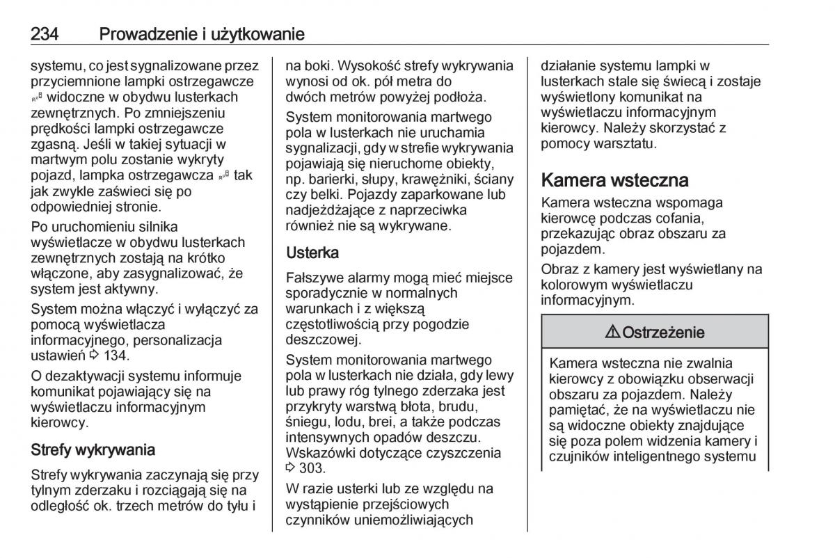 Opel Astra K V 5 instrukcja obslugi / page 236