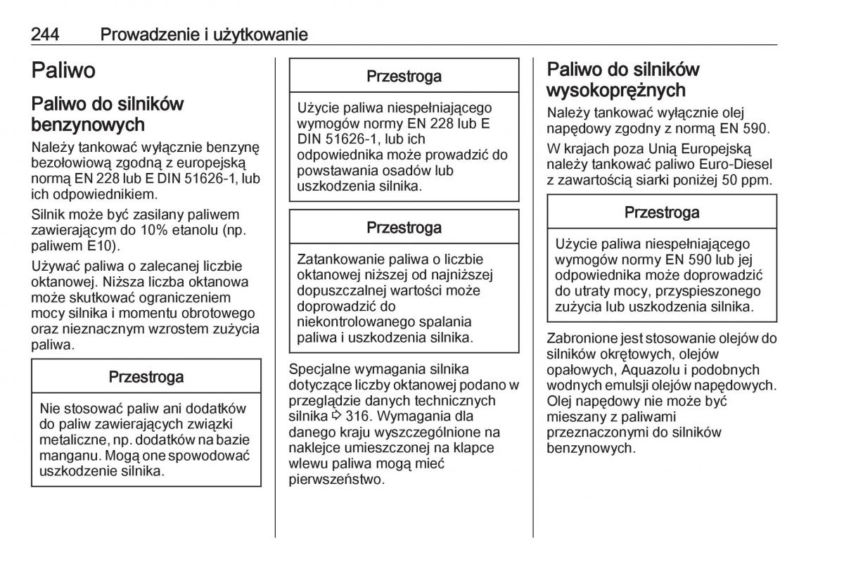 Opel Astra K V 5 instrukcja obslugi / page 246