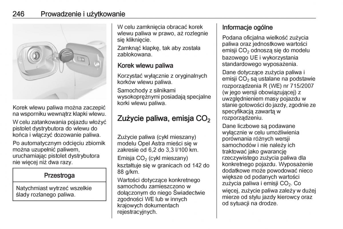 Opel Astra K V 5 instrukcja obslugi / page 248