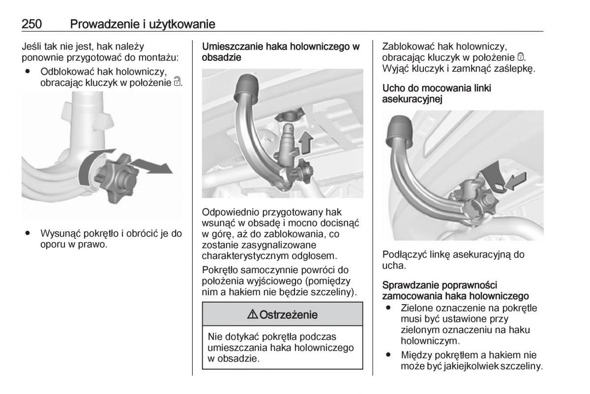 Opel Astra K V 5 instrukcja obslugi / page 252