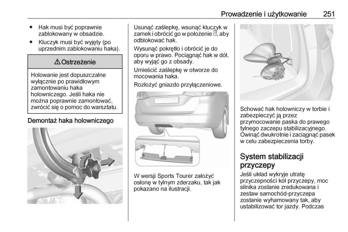 Opel Astra K V 5 instrukcja obslugi / page 253