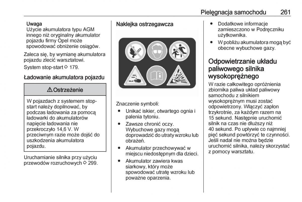 Opel Astra K V 5 instrukcja obslugi / page 263