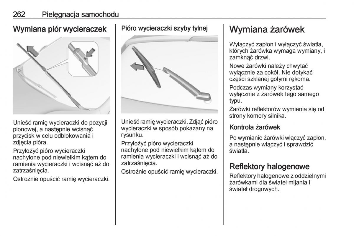 Opel Astra K V 5 instrukcja obslugi / page 264