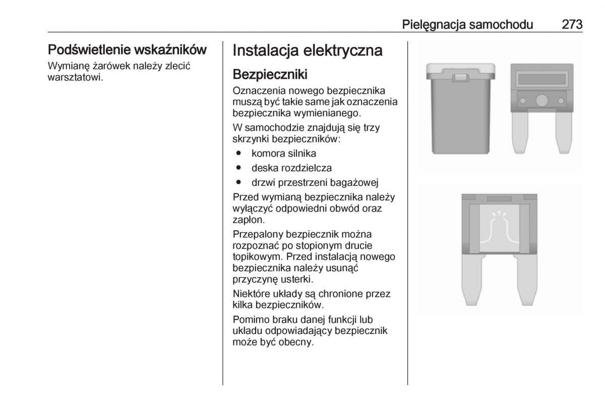 Opel Astra K V 5 instrukcja obslugi / page 275