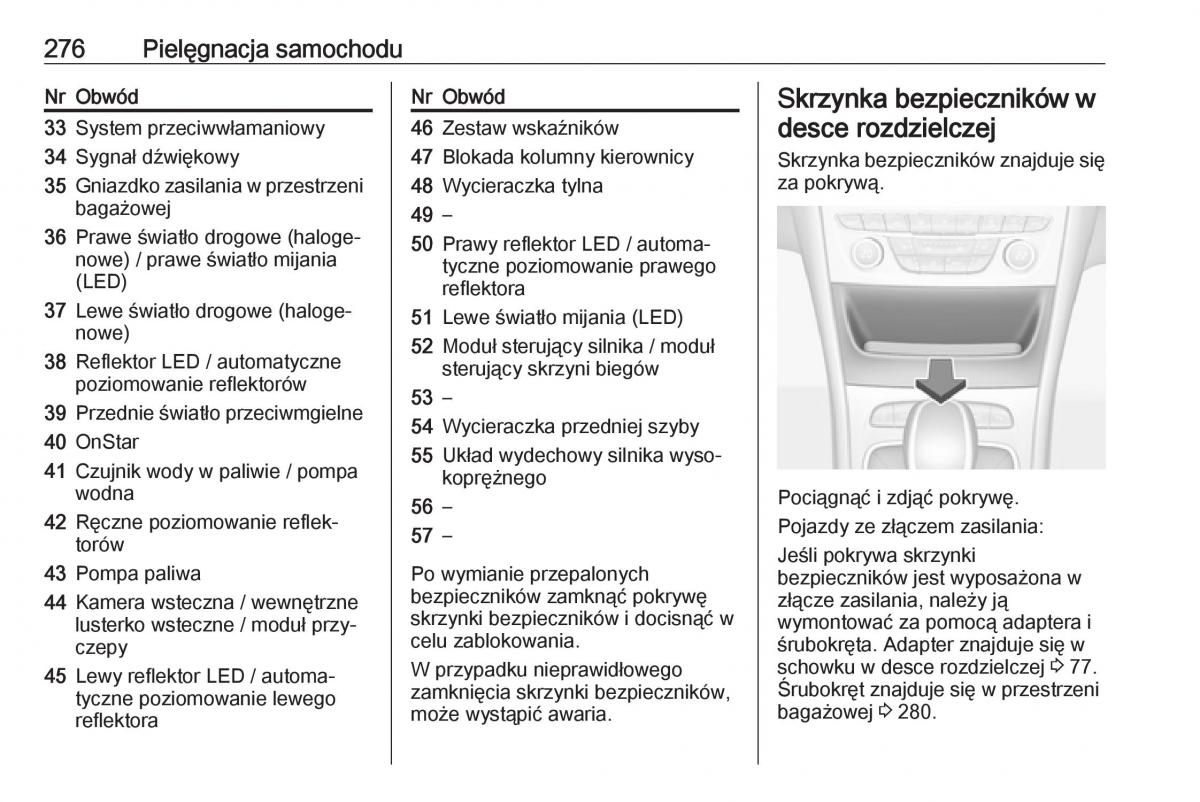 Opel Astra K V 5 instrukcja obslugi / page 278